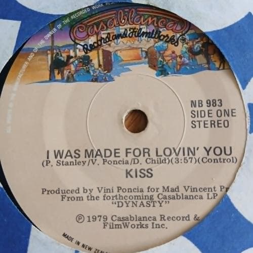 I Was Made For Lovin' You 7" by Kiss on vinyl