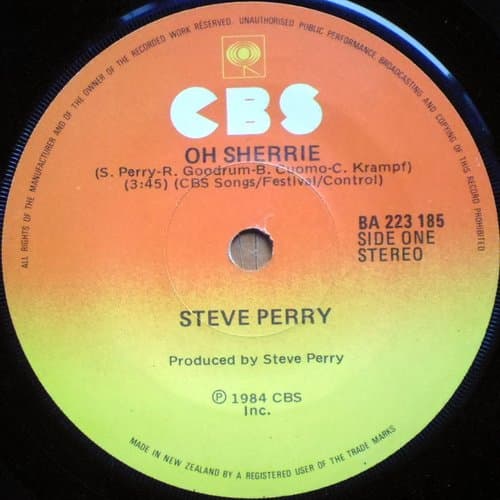 Oh Sherrie 7" by Steve Perry on vinyl